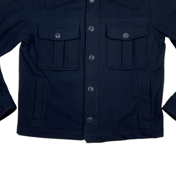 Polo 67 Jeans Ralph Lauren Mens Retro Special Military Wool Jacket M Blue Fall - Picture 8 of 12